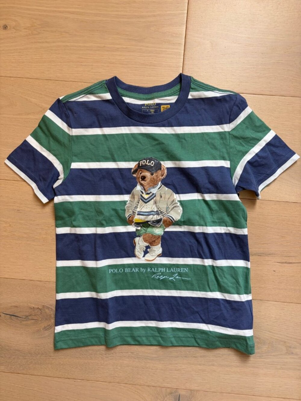 Polo Ralph Lauren Boys 7 Polo Bear Striped Tee Never Worn